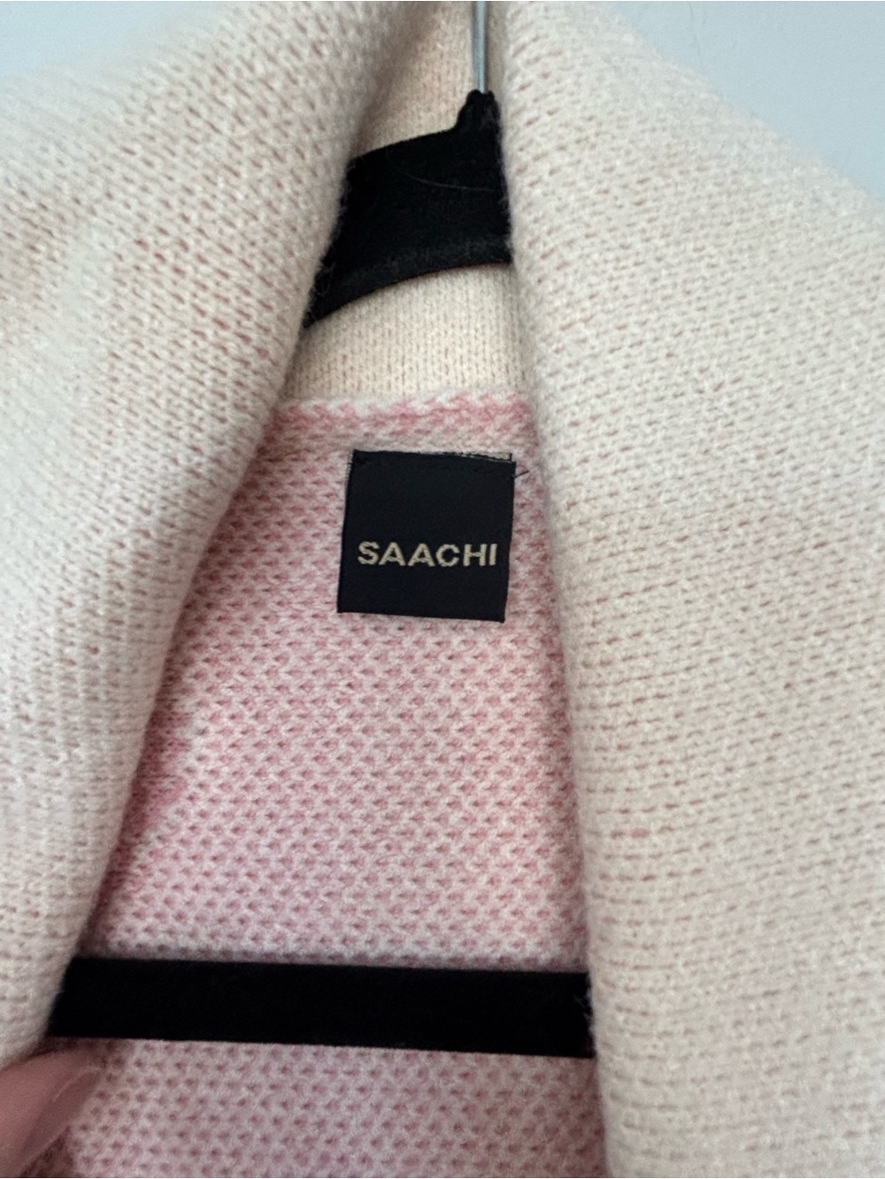 SACHI Cream Cardigan with Pink Heart Motif - Picture 3 of 4